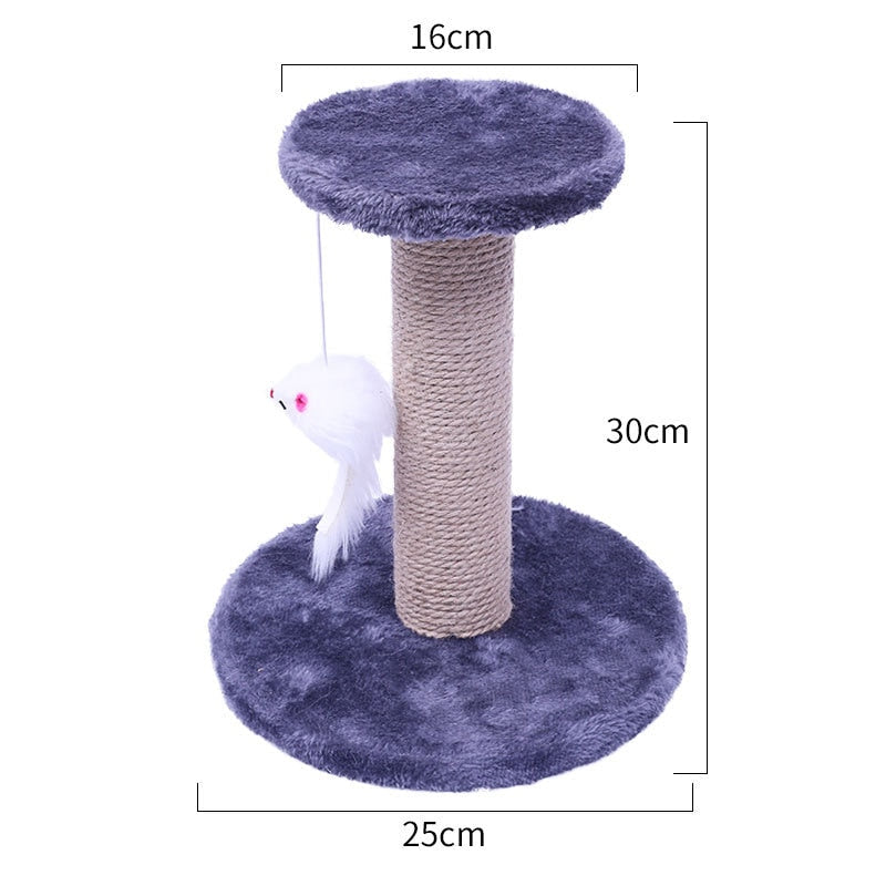 Scratching post for cat house climbing