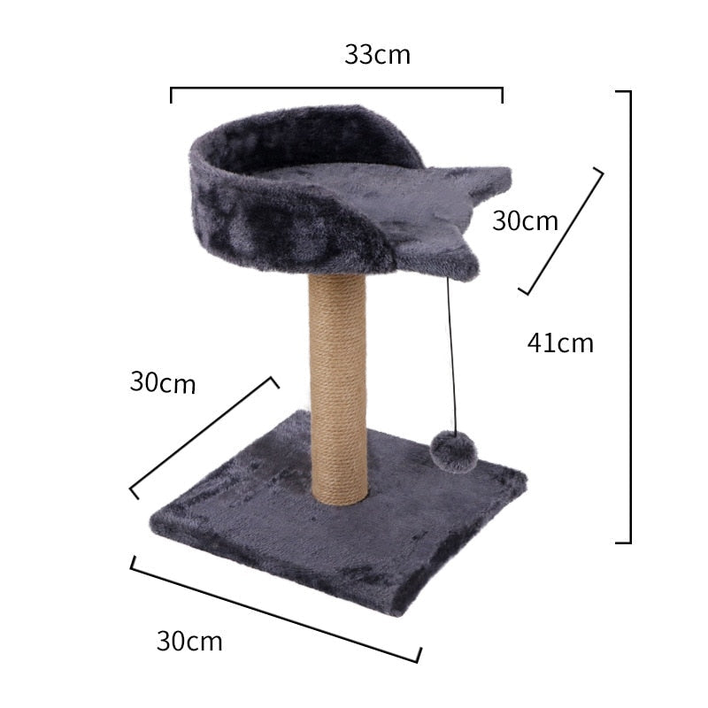 Scratching post for cat house climbing