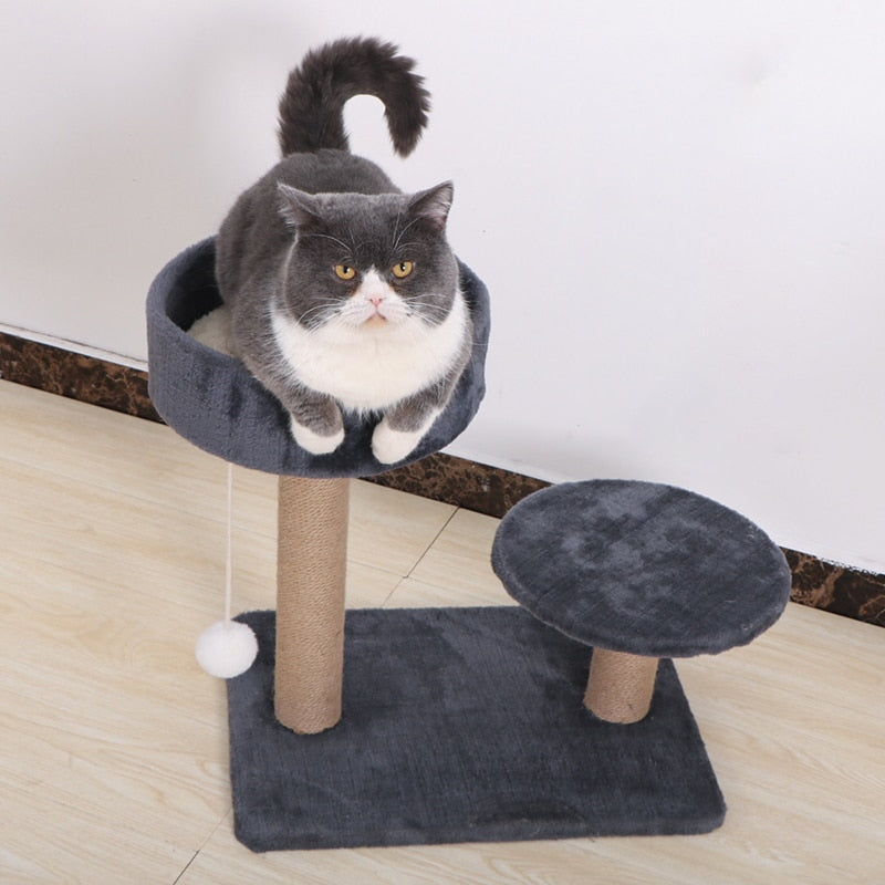 Scratching post for cat house climbing