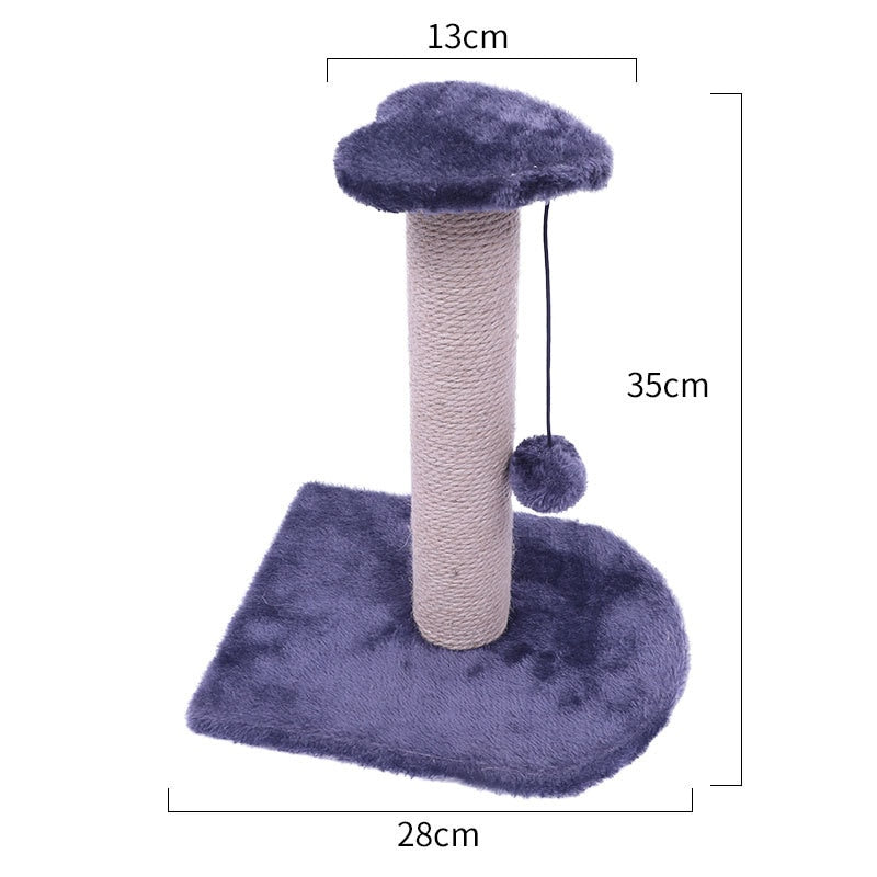 Scratching post for cat house climbing